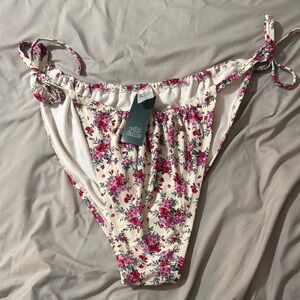 Wild Fable Floral Bikini Bottom with Side Ties